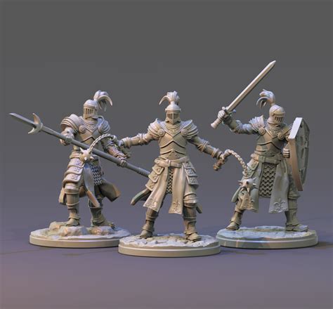 Knights Dnd Miniature King Arthur Miniatures For Tabletop Etsy