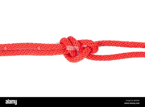 Sheet Bend Knot isolated on white dbackground Stock Photo - Alamy