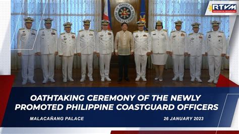 Oathtaking Ceremony Of The Newly Promoted Philippine Coastguard Officers 1262023 Youtube