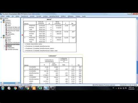 Selección de variables método por pasos en spss example 1 YouTube