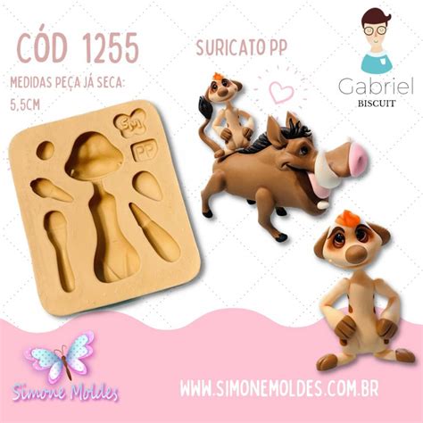 Suricato Pp Moldes De Silicone Cole O Gabriel Biscuit Simone Moldes