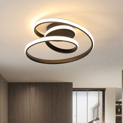 Plafonnier Led Design Moderne Blanc Chaud K Cercle Anneaux Lampe De