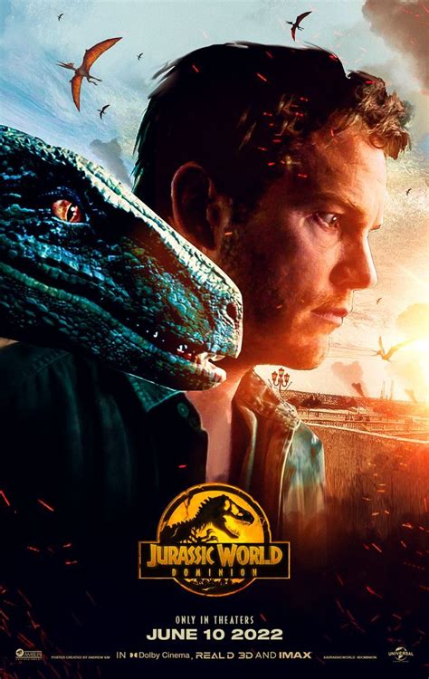 Jurassic World Dominion Poster Hd Owen And Blue 2020 Afiche De Pelicula Peliculas De Culto