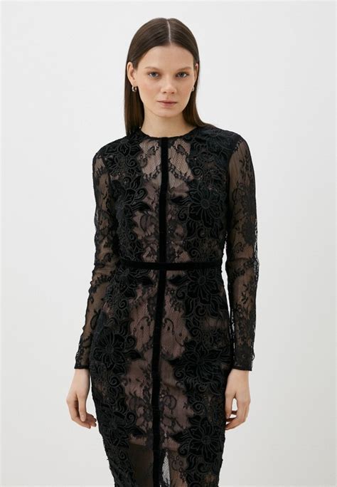 Платье Rich Naked Lana Velvet цвет черный MP XW EW купить в интернет магазине Lamoda