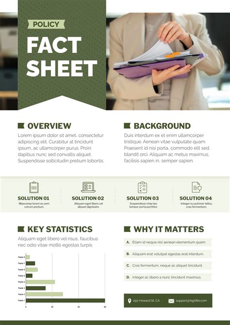 Policy Brief Fact Sheet Template - Google Slides | PowerPoint | Adobe