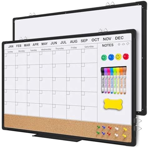 Amazon EAONE Monthly Calendar Whiteboard And Cork Board Combo For