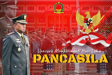 Danrindam Jaya Memimpin Upacara Peringatan Hari Lahir Pancasila Juni