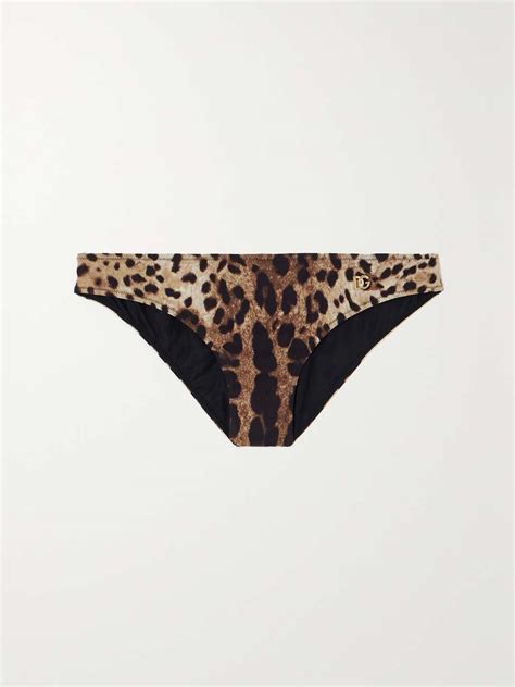 DOLCE GABBANA Leopard Print Bikini Briefs NET A PORTER