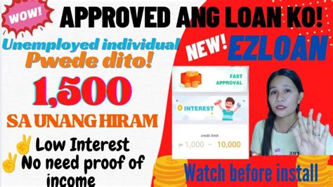 Approved Ng 1 500 SA Bagong Apps Low Interest Unemployed Individual