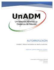 NLPP U2 ATR ELVL pdf int AUTORREFLEXIÓN Unidad 2 Marco normativo en