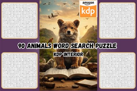 Animals Word Search Puzzles for KDP Graphic by amr.elsayed0321 ...