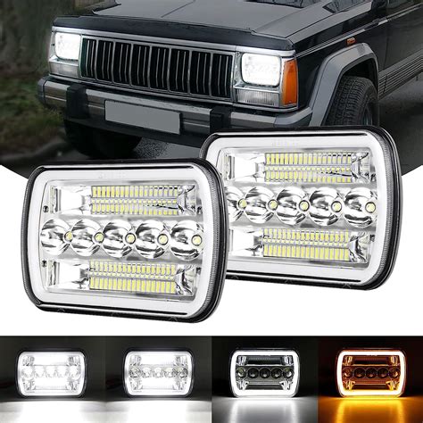 Amazon Ding Pai Pcs X Led Headlights For Wrangler Yj Cherokee