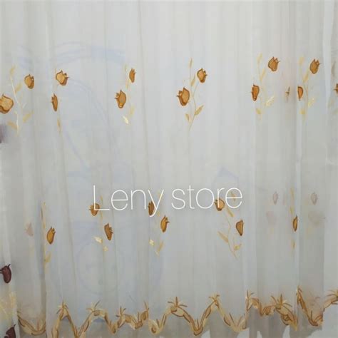 Jual Lenys Part Vitrase Bunga Tulip Vitrage Gorden Dalaman Furing