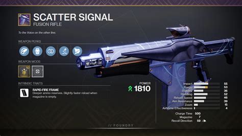 Scatter Signal god roll and best perks in Destiny 2