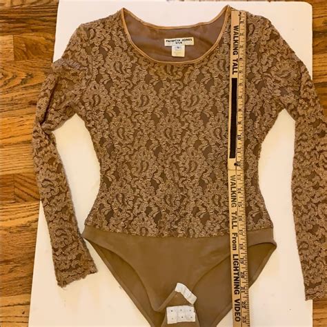 Vintage Nude Lace Bodysuit Gem