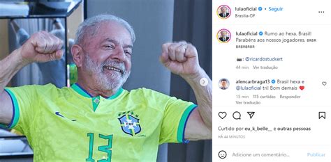 Copa Após vitória Lula publica foto camisa da Seleção News Brazil