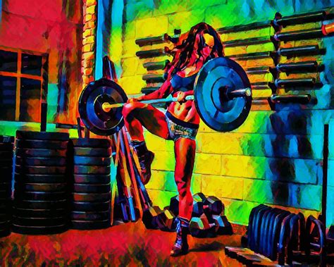 Girl In The Gym Digital Art By Ivan Style Pixels