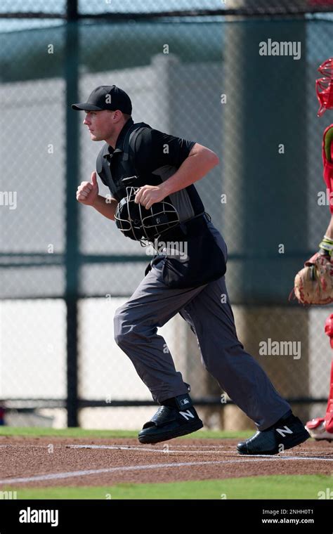 Umpire William Gallant During A Florida Complex League Baseball Game Between The Fcl Tigers And