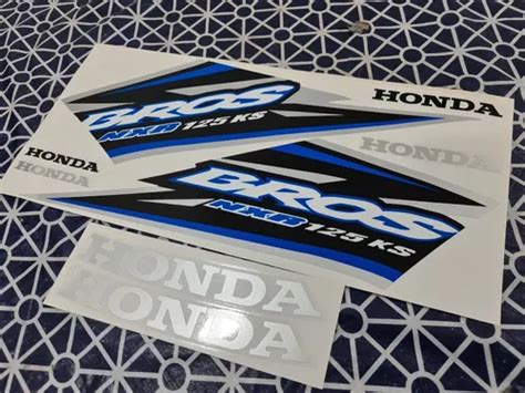 Kit Calcos Honda Nxr Ks Bros Azul Excelentes Envios En Venta En