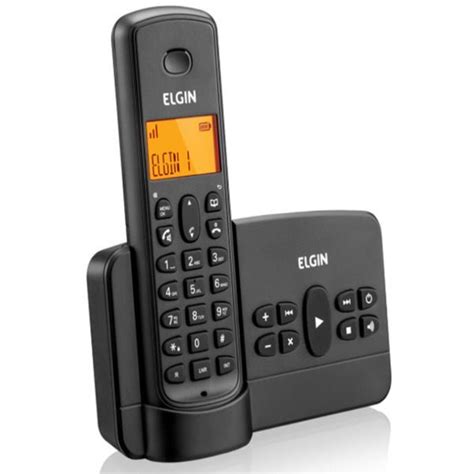 Telefone Sem Fio Elgin Identificador De Chamadas E Viva Voz Preto