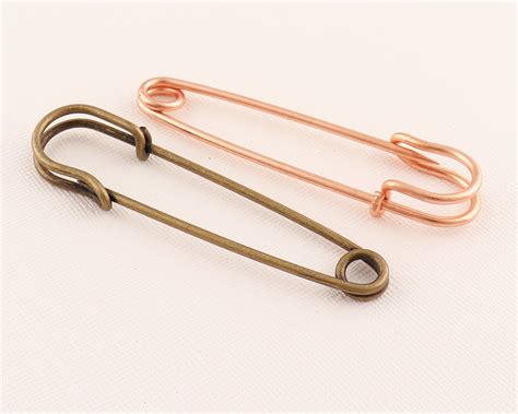 Rose Gold Bronze Jumbo Safety Pins 70mm Push Pins 12pcs Etsy