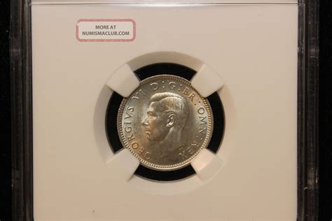 1943 Great Britain 6 Pence Ngc Graded Ms 64