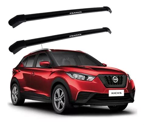 Barra De Techo Nissan Kicks En Aluminio Negro Eqmax Cuotas sin interés