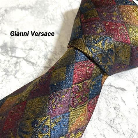 【目立った傷や汚れなし】1円 激レア Gianni Versace ジャンニヴェルサーチ ブランドネクタイ シルク100％ 入手困難 絹