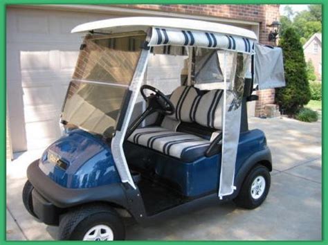 Track Style Golf Cart Enclosures 3 Sided Nylon Golf Cart Covers Light Weigh