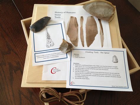 Paleolithic Stone Tool Kit Students Explore Hands On With 3 Different