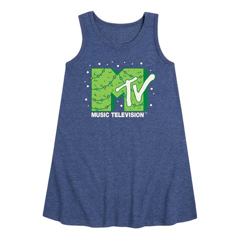 Mtv Logo Christmas Tree Toddler And Youth Girls A Line Dress