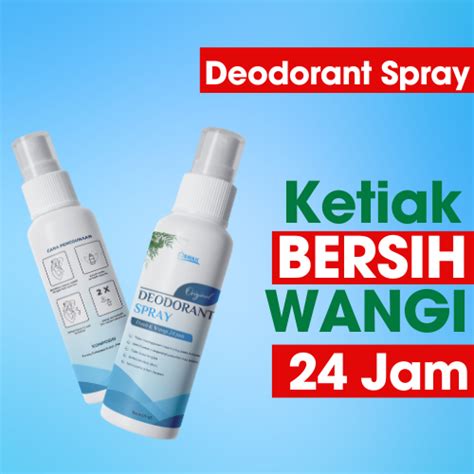 Deodorant Spray Tawas Uswah Herbal Wanita Pria Pemutih Ketek Tahan Lama