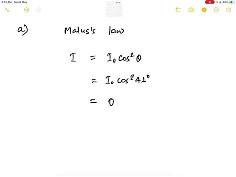 Solved Light Of Intensity I0 And Polarized Parallel To The