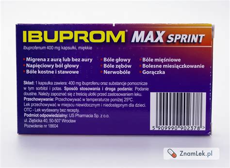 Ibuprom Max Sprint Opinie Cena Zamienniki Ulotka Sk Ad