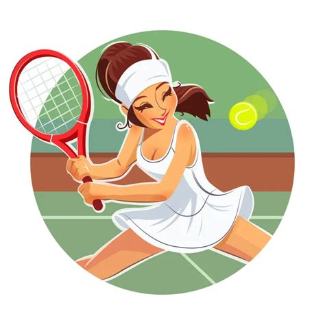 Jugando al tenis imágenes de stock de arte vectorial Depositphotos