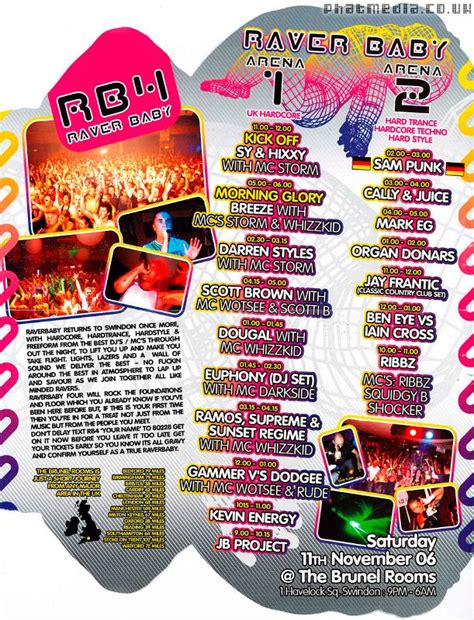 Raver Baby 04 2006 November Happy Hardcore Techno Flyers