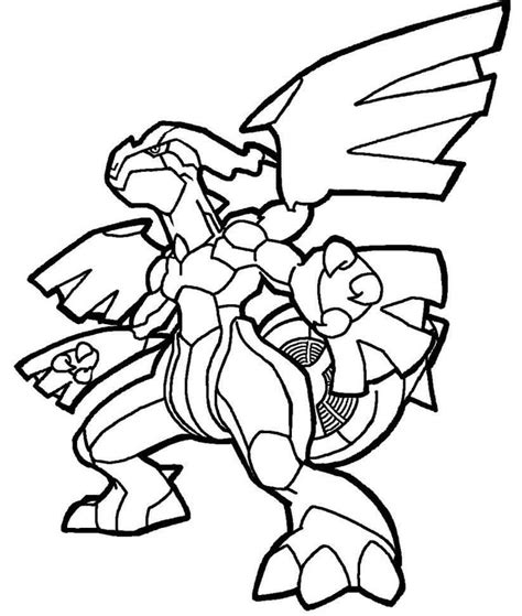 Zekrom en Pokémon Legendarios para colorear imprimir e dibujar