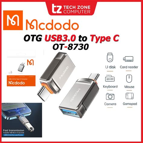 MCDODO USB A 3 0 To Type C OT 8730 Mini OTG Adapter Shopee Malaysia