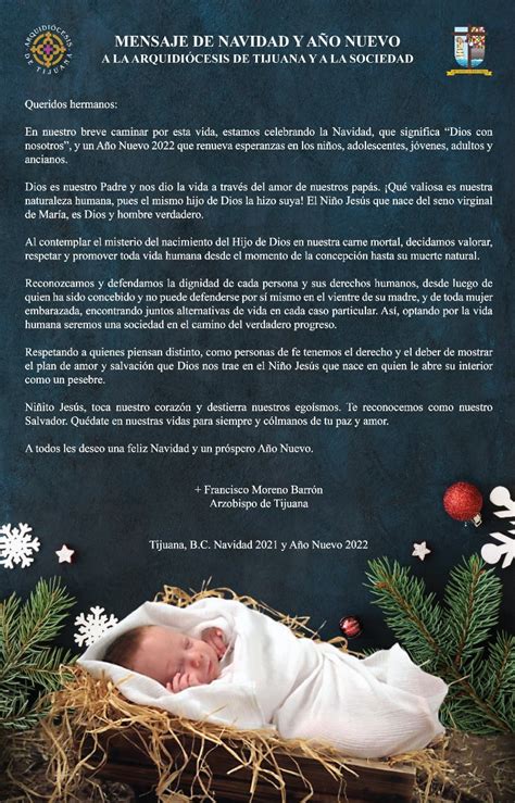 Mensaje De Navidad 2021 Y AÑo Nuevo 2022 A La ArquidiÓcesis De Tijuana Y A La Sociedad