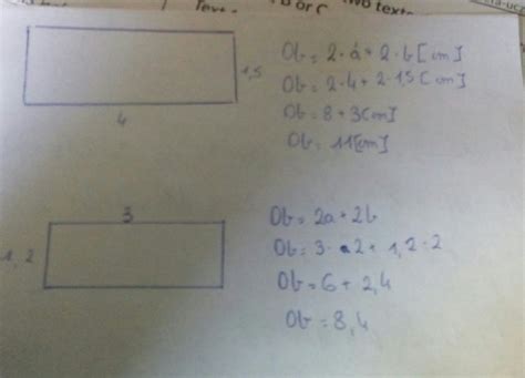 Oblicz Pola Prostoktw O Wymiarach Cm X Mm Question