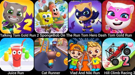 Tom Gold Run Tom Hero Dash Spongebob On The Run Vlad And Niki Run Cat