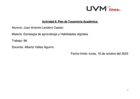 8 JALC Plan De Trayectoria Academica Actividad 8 Plan De