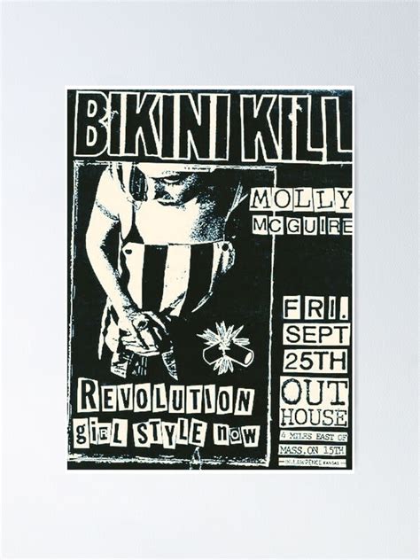 Bikini Kill Vintage Concert Poster For Sale By Raggedy Wands Redbubble