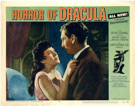 Horror Of Dracula Us Lobby Card 1958 Dracula Horror Lobby Cards