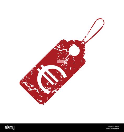 Red Grunge Euro Tag Logo Stock Photo Alamy