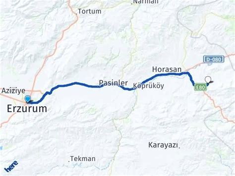 Yakutiye Aras Horasan Aras Ka Kilometre Km Ara Ile Erzurum