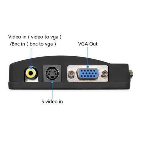 Bnc Rca Composite Av S Video To Vga Converter Box Cctv Dvr Pc Laptop To Tv Projector Vga Input