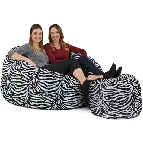 Bean Bag 5 Foot Bean Bag Chair Bundle With Footstool For Sale Ultimate Sack