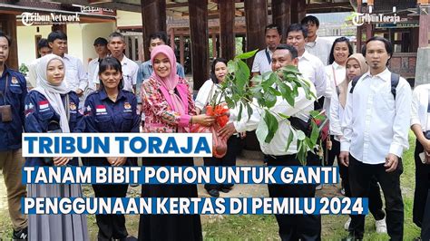 KPU Tana Toraja Tanam 814 Bibit Pohon Sebagai Ganti Penggunaan Kertas