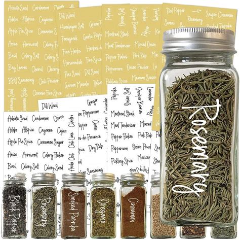 Pcs Clear Spice Jar Labels Set Spice Labels Stickers Spice Pantry